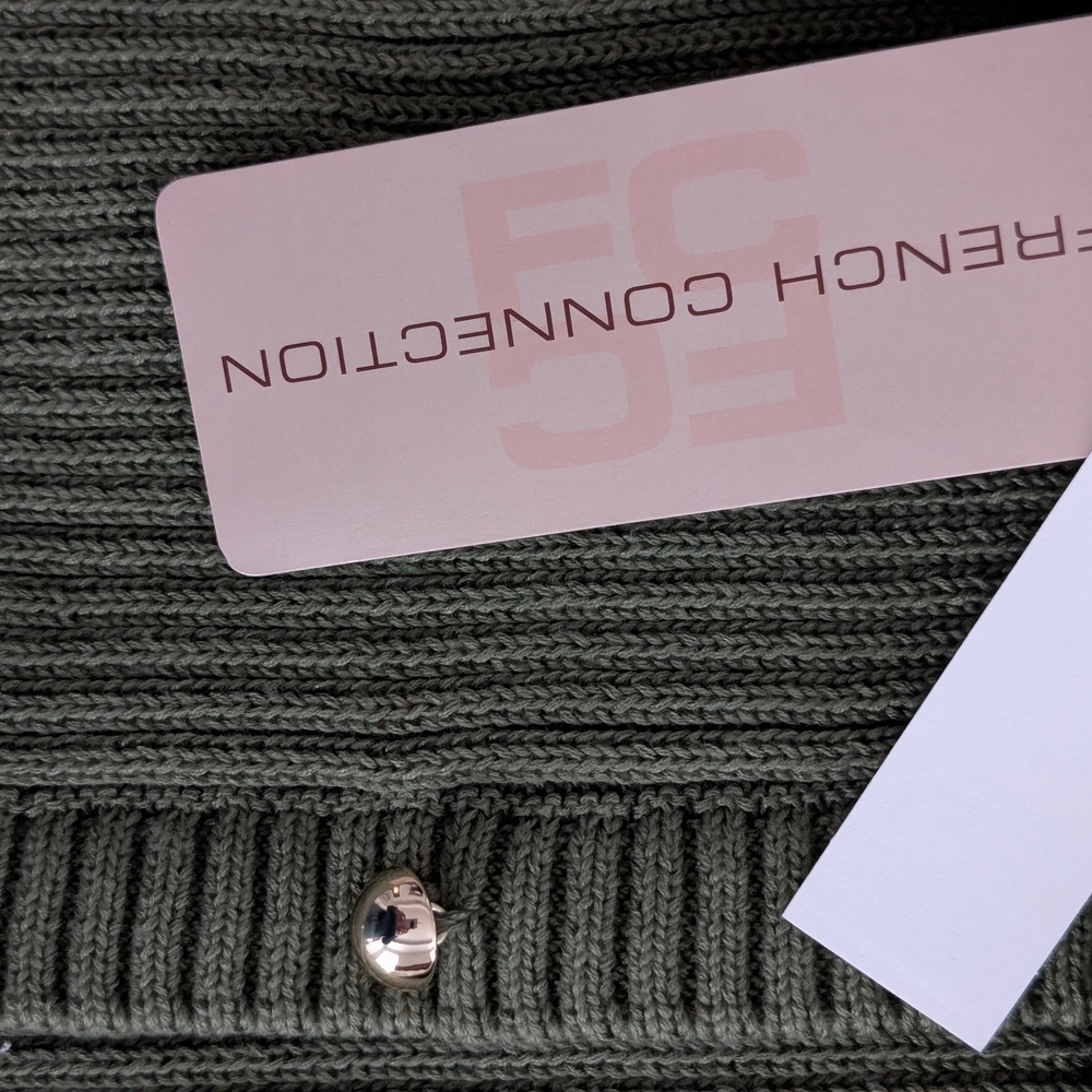 French Connection Olive Button-Down Midi Dress NWT - image 2